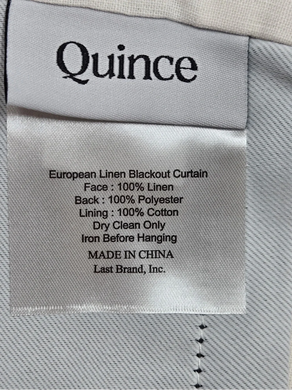 Quince includes 48x84